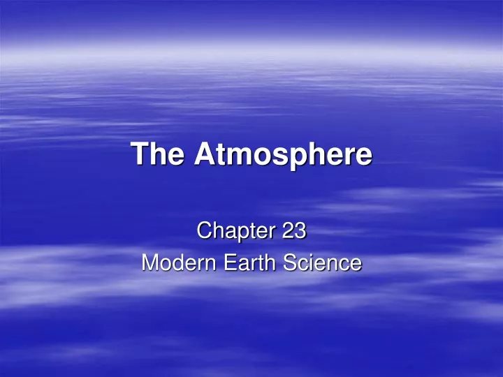 the atmosphere