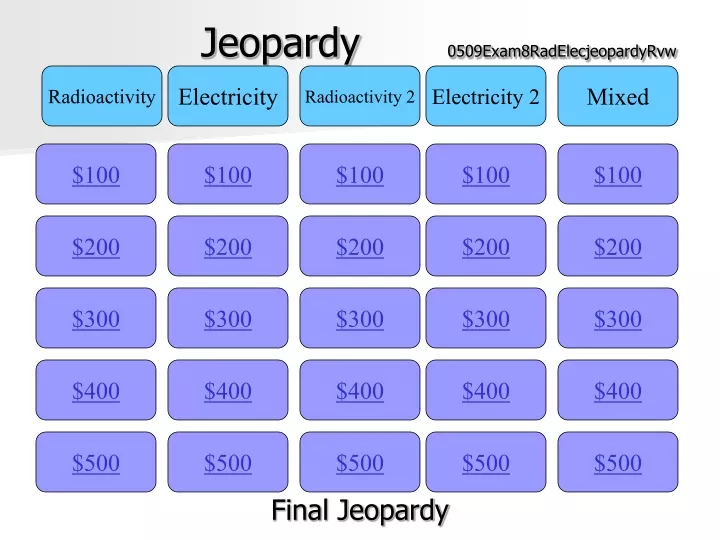 jeopardy 0509exam8radelecjeopardyrvw