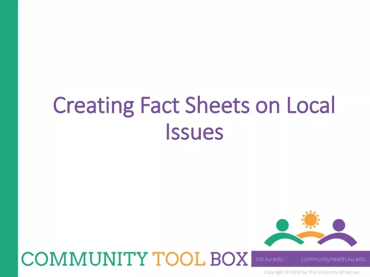 creating fact sheets on local issues