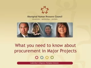 What you need to know about procurement in Major Projects