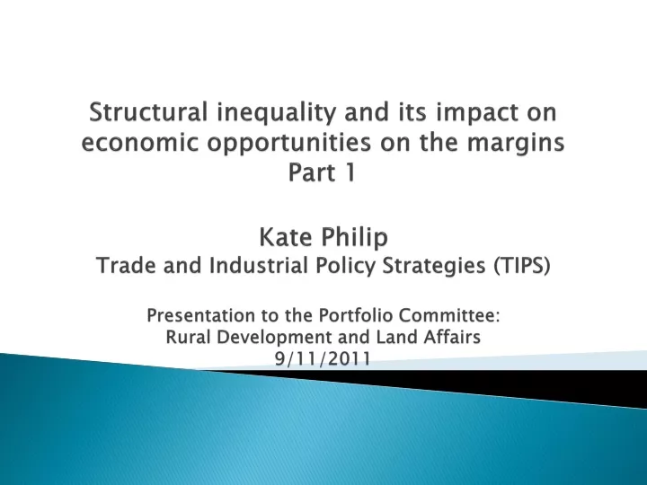 structural inequality and its impact on economic