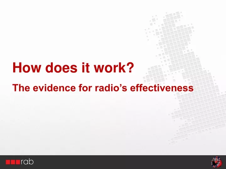 how does it work the evidence for radio