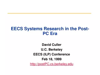 EECS Systems Research in the Post-PC Era