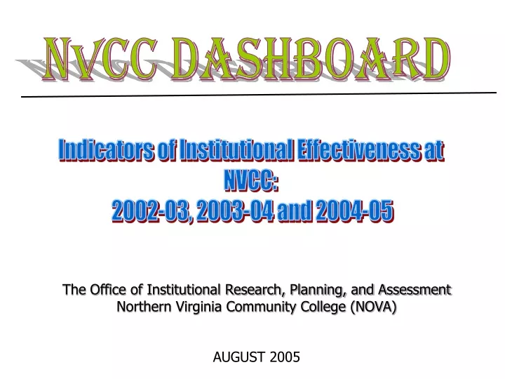 nvcc dashboard