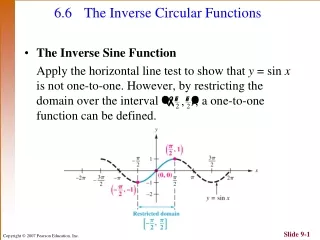 6.6	The Inverse Circular Functions
