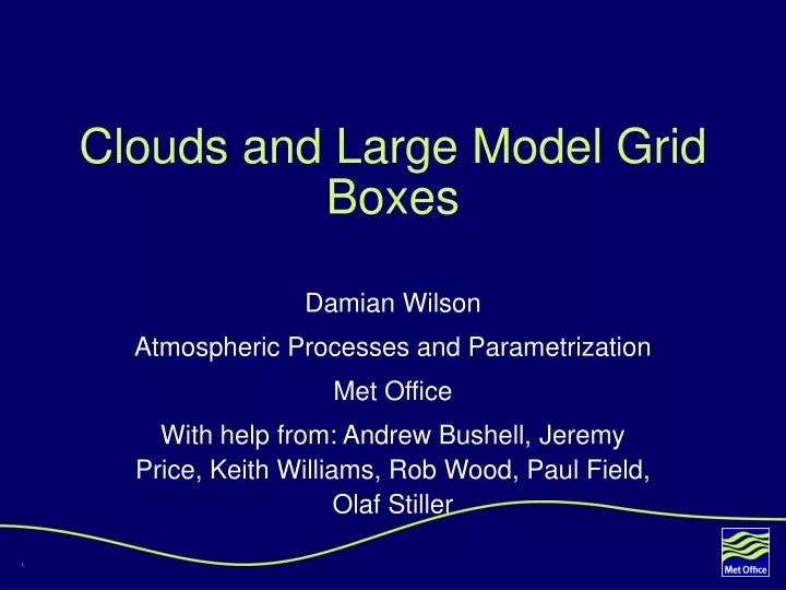 clouds and large model grid boxes