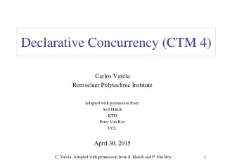 Declarative Concurrency (CTM 4)