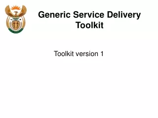 Generic Service Delivery Toolkit