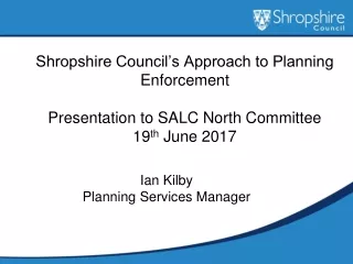 Ian Kilby Planning Services Manager