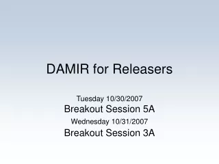 DAMIR for Releasers