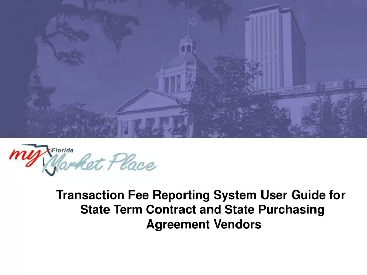 transaction fee reporting system user guide
