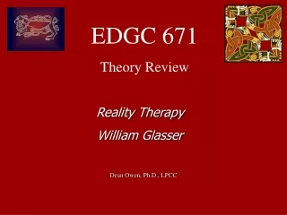EDGC 671 Theory Review