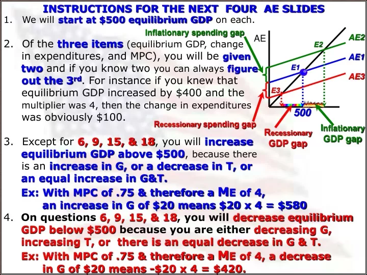 instructions for the next four ae slides