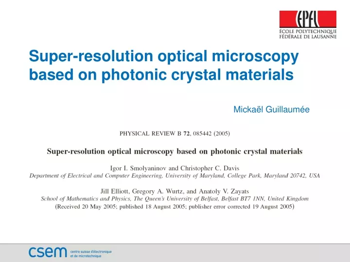 super resolution optical microscopy based on photonic crystal materials
