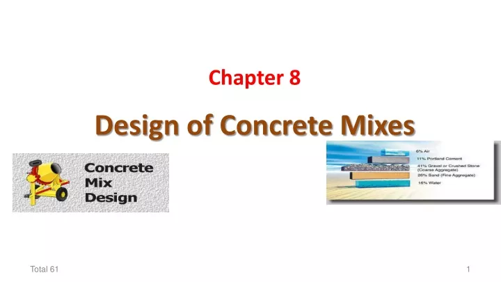 chapter 8 design of concrete mixes