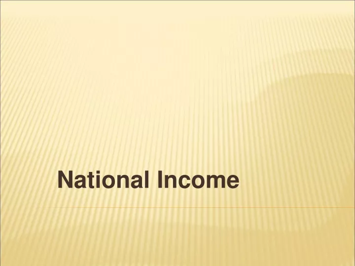 national income