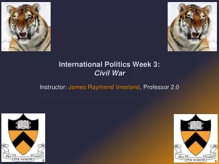 International Politics Week 3: Civil War
