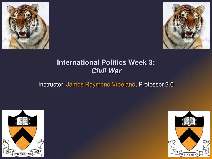 international politics week 3 civil war