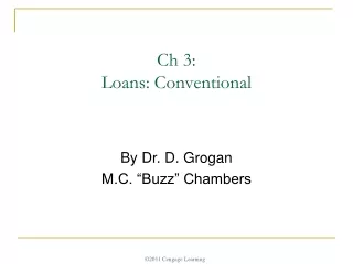 Ch 3:  Loans: Conventional