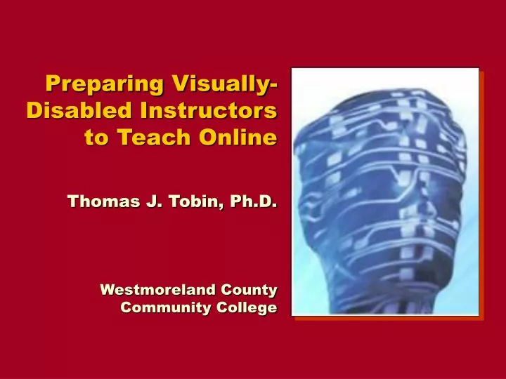 preparing visually disabled instructors to teach