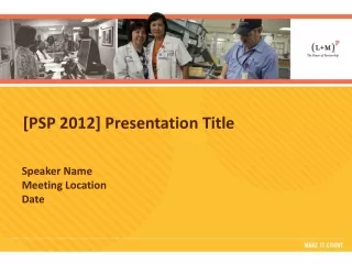 [PSP 2012] Presentation Title
