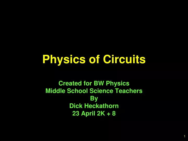 physics of circuits