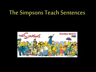 The Simpsons Teach Sentences