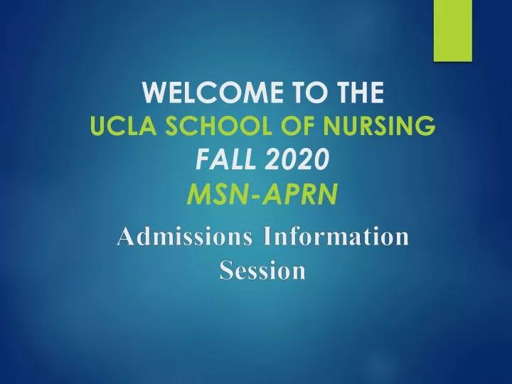 welcome to the ucla school of nursing fall 2020 msn aprn