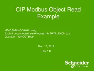 CIP Modbus Object Read Example