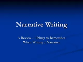 Narrative Writing