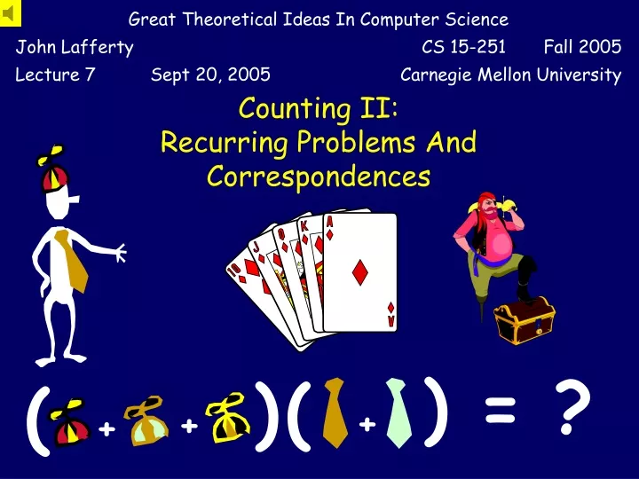 counting ii recurring problems and correspondences
