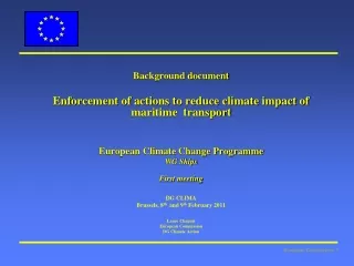 Background document Enforcement of actions to reduce climate impact of maritime  transport