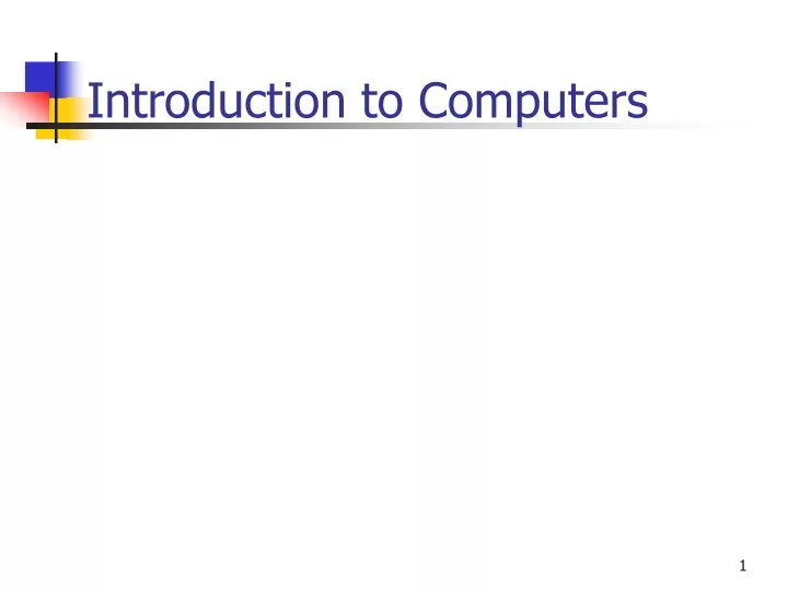 introduction to computers