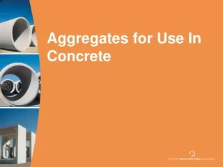 Aggregates for Use In Concrete