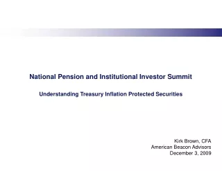 National Pension and Institutional Investor Summit