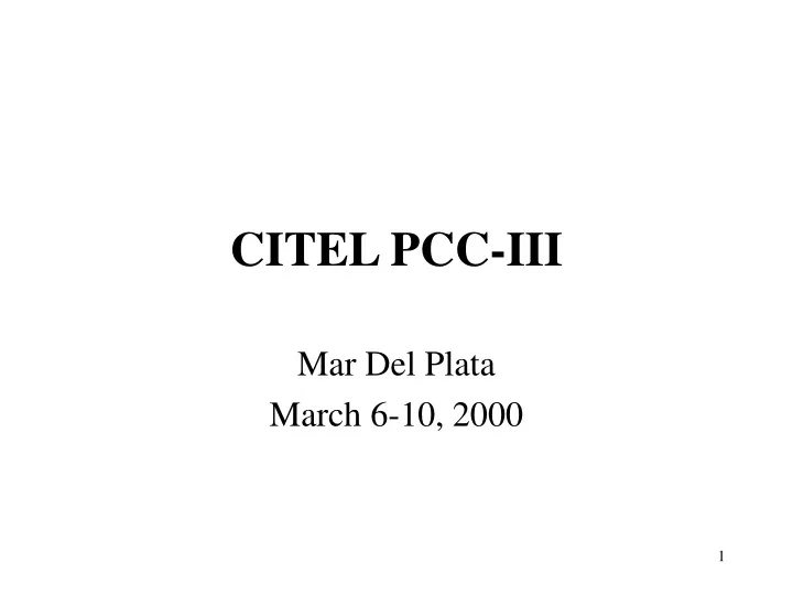 citel pcc iii