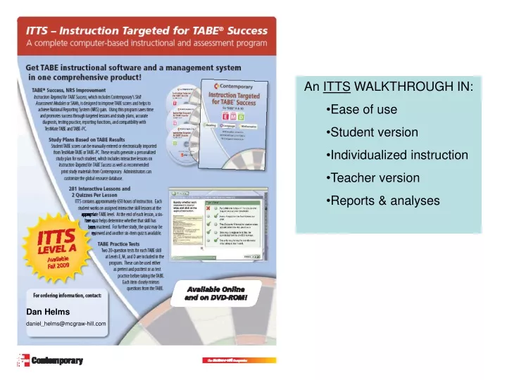 an itts walkthrough in ease of use student