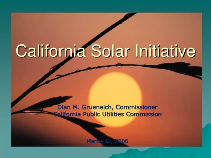 california solar initiative