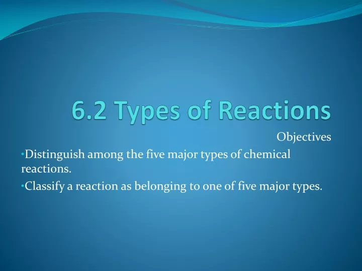 6 2 types of reactions