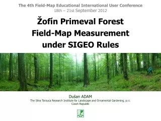 Ž of í n Primeval Forest  Field-Map Measurement  u nder SIGEO Rules