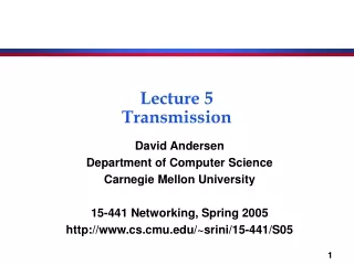 Lecture 5 Transmission
