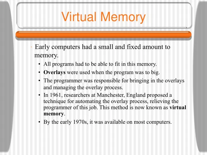 virtual memory