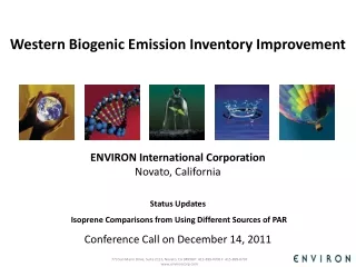 ENVIRON International Corporation Novato, California Status Updates