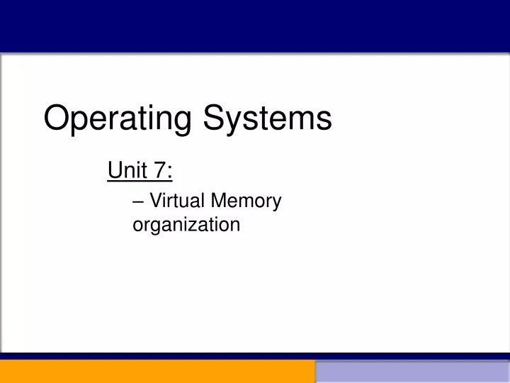 operating systems