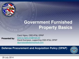 Government Furnished Property Basics