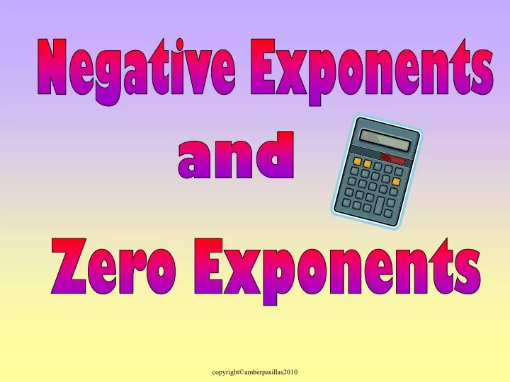 negative exponents