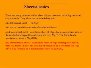 Sheetsilicates