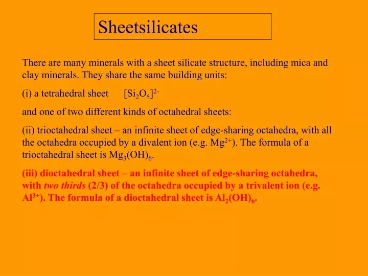 sheetsilicates