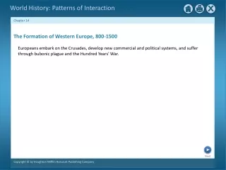 The Formation of Western Europe, 800-1500