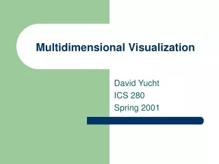 Multidimensional Visualization